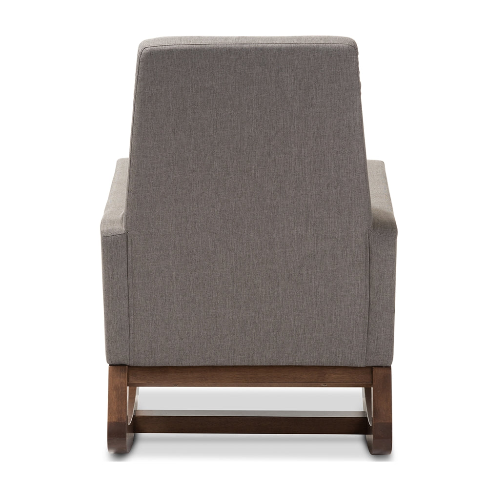 Baxton Studio - Yashiya Rocking Chair in Grey - BBT5199-Grey view 4