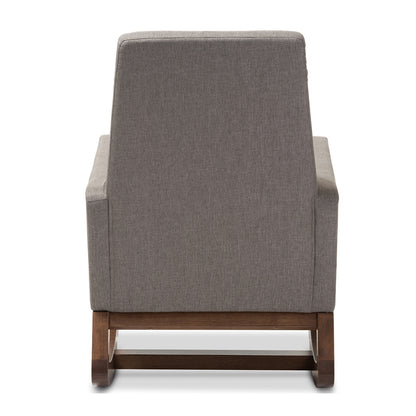 Baxton Studio - Yashiya Rocking Chair in Grey - BBT5199-Grey view 4