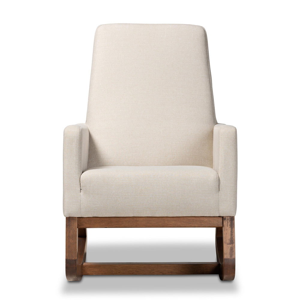 Baxton Studio - Yashiya Rocking Chair in Light Beige - BBT5199-Light Beige view 1