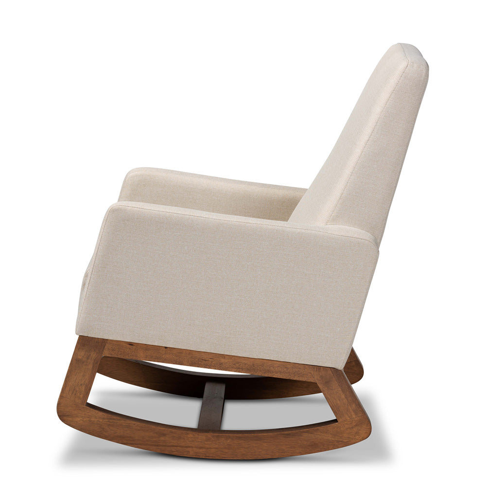 Baxton Studio - Yashiya Rocking Chair in Light Beige - BBT5199-Light Beige view 2