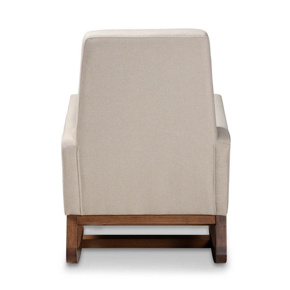 Baxton Studio - Yashiya Rocking Chair in Light Beige - BBT5199-Light Beige view 3