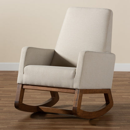 Baxton Studio - Yashiya Rocking Chair in Light Beige - BBT5199-Light Beige view 8
