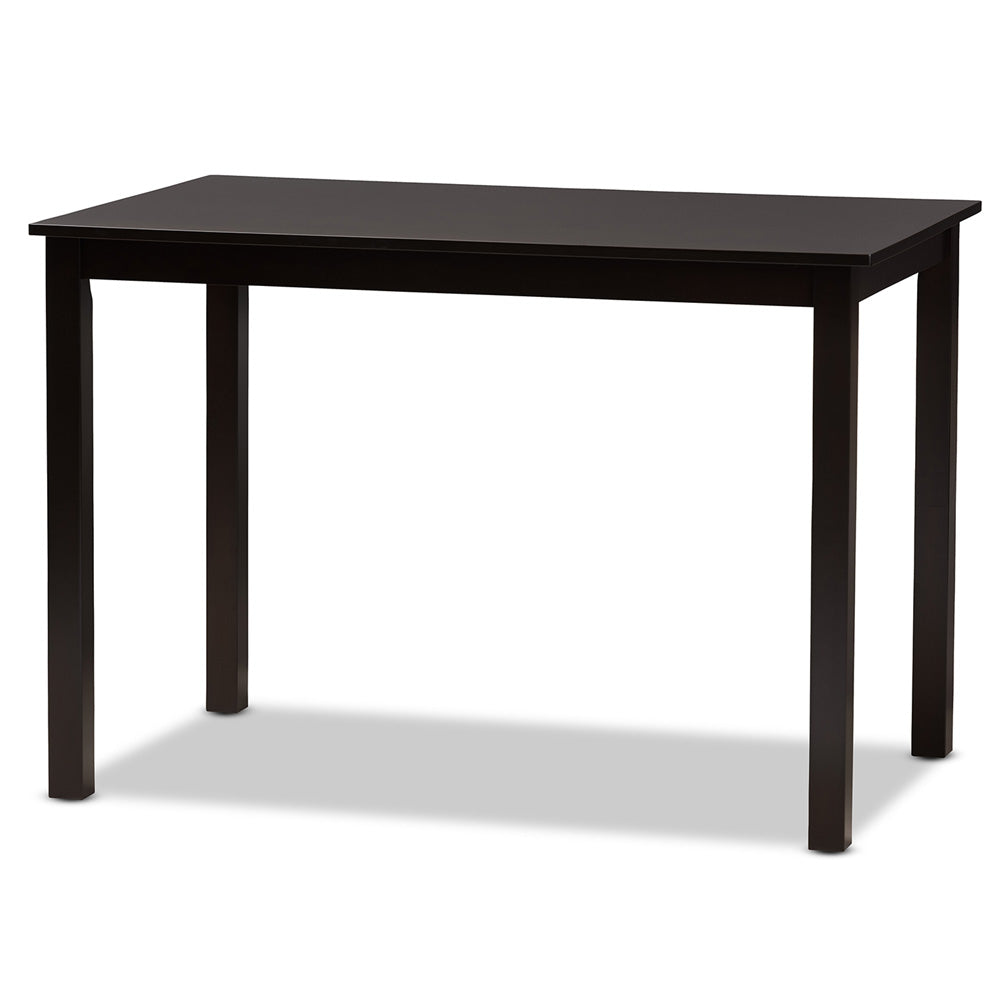 Baxton Studio - Zamira Dining Set in Dark Brown - Zamira-Dark Brown-5PC Dining Set view 3