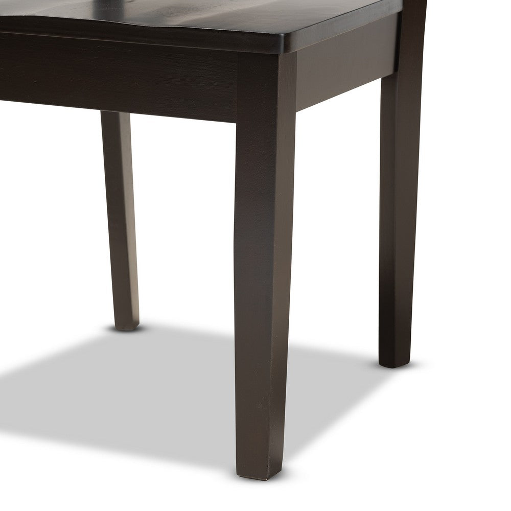 Baxton Studio - Zamira Dining Set in Dark Brown - Zamira-Dark Brown-7PC Dining Set view 6