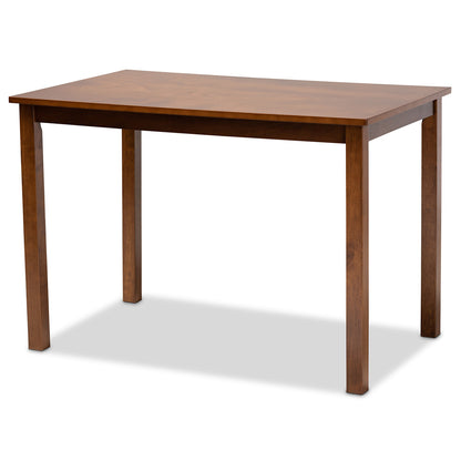 Baxton Studio - Zamira Dining Set in Walnut Brown - Zamira-Walnut-5PC Dining Set view 3