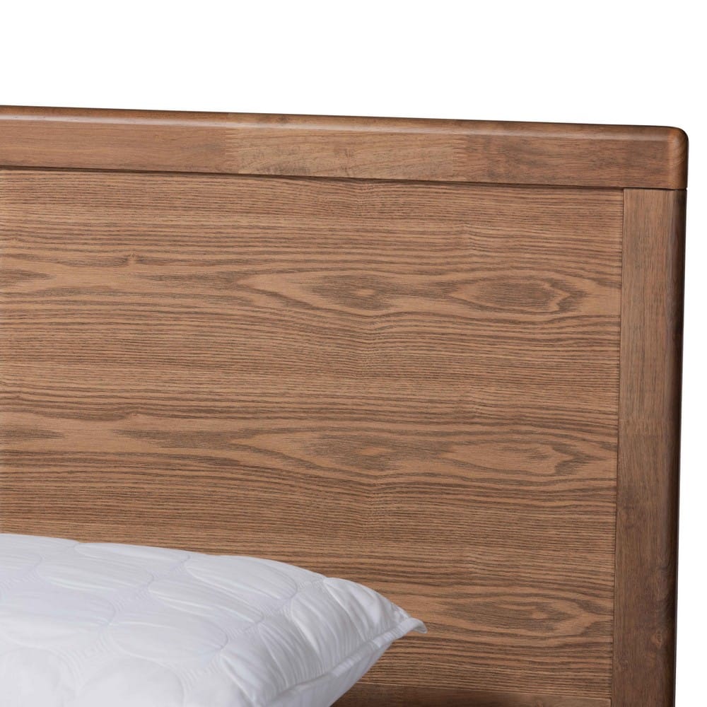Baxton Studio - ZeNon King Size Bed in Ash Walnut - ZeNon-Ash Walnut-King view 4
