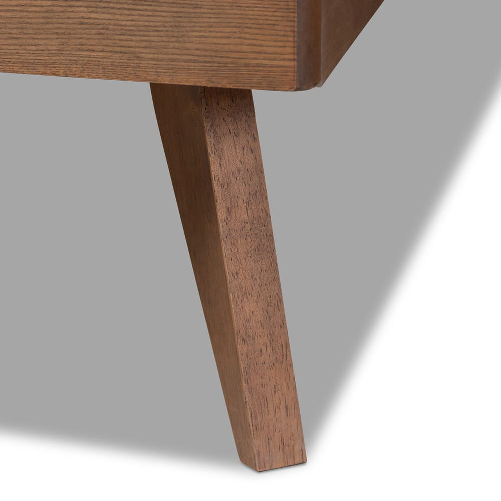 Baxton Studio - ZeNon King Size Bed in Ash Walnut - ZeNon-Ash Walnut-King view 5