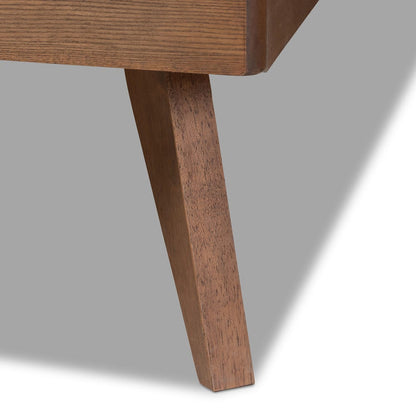 Baxton Studio - ZeNon King Size Bed in Ash Walnut - ZeNon-Ash Walnut-King view 5