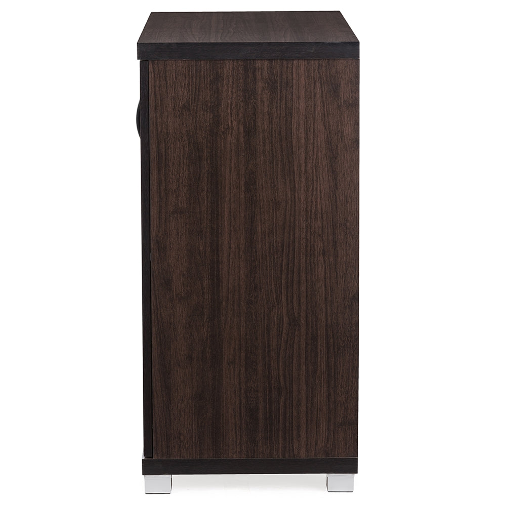 Baxton Studio - Zentra Storage Cabinet in Dark Brown - SR 890001-Wenge view 3