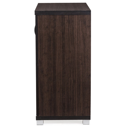 Baxton Studio - Zentra Storage Cabinet in Dark Brown - SR 890001-Wenge view 3