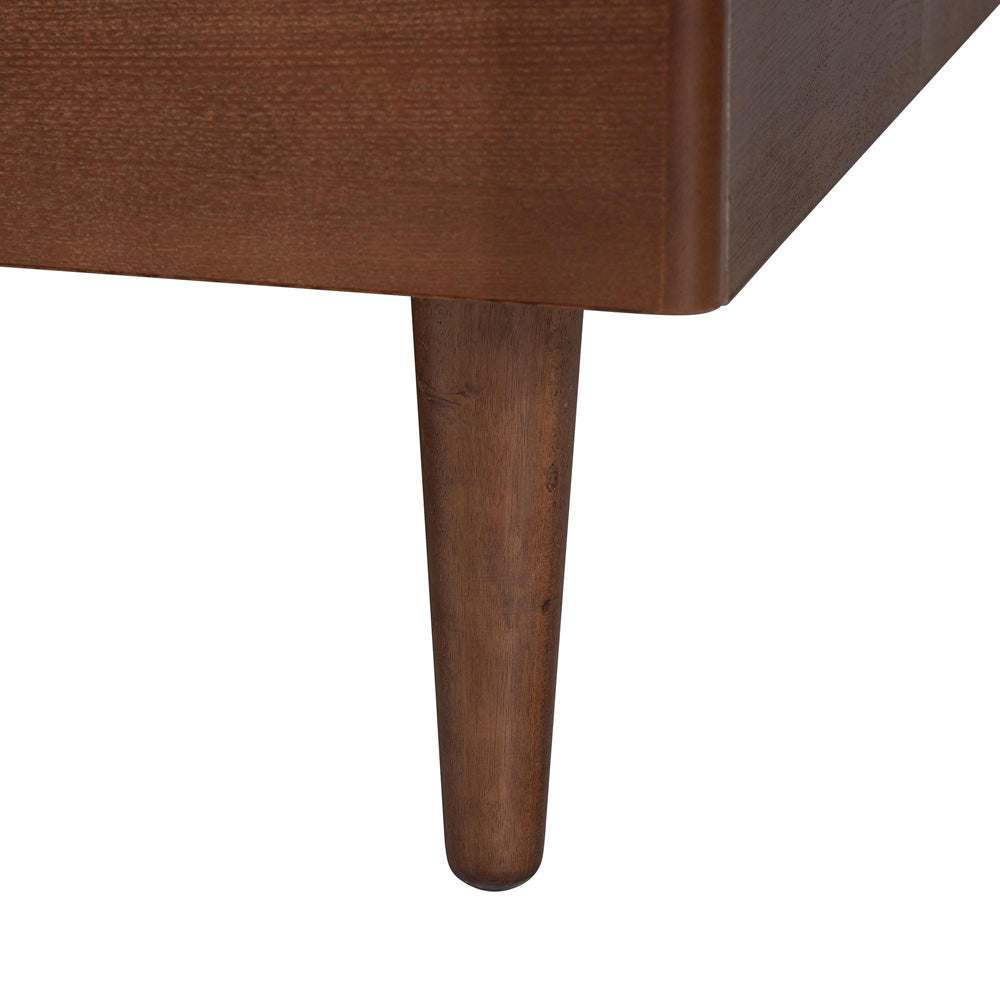 Baxton Studio - Zola Queen Size Bed in Ash Walnut - Zola-Ash Walnut-Queen view 5