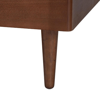 Baxton Studio - Zola Queen Size Bed in Ash Walnut - Zola-Ash Walnut-Queen view 5