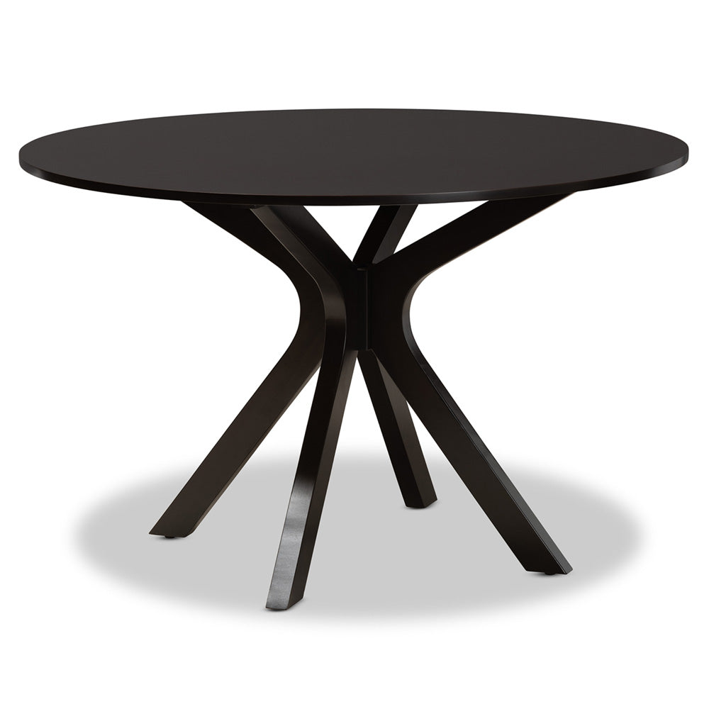 Baxton Studio - Zora Dining Set in Dark Brown - Zora-Dark Brown-7PC Dining Set view 3