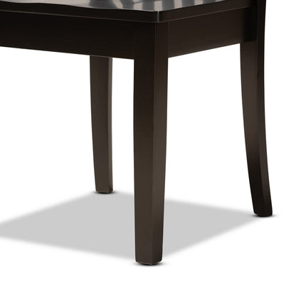 Baxton Studio - Zora Dining Set in Dark Brown - Zora-Dark Brown-7PC Dining Set view 6