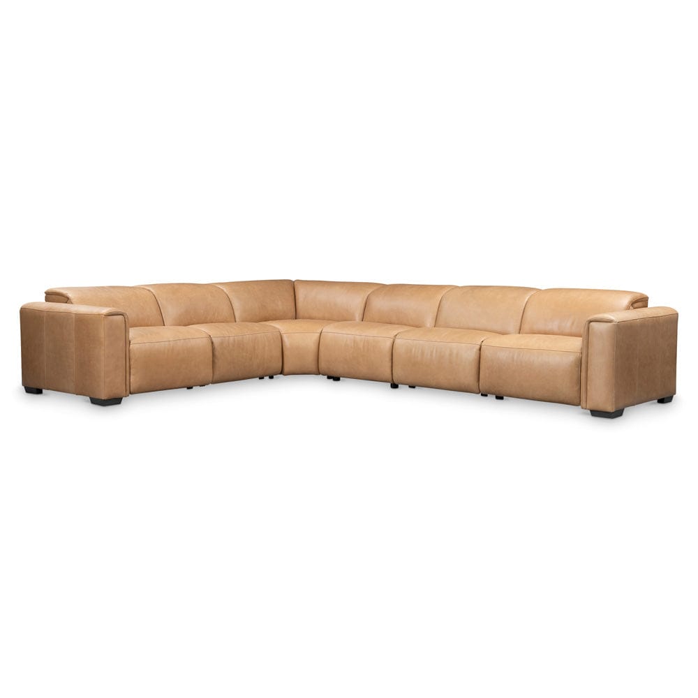 Bernhardt - Billings Leather Power Motion Sectional in Tan - K2248 view 1