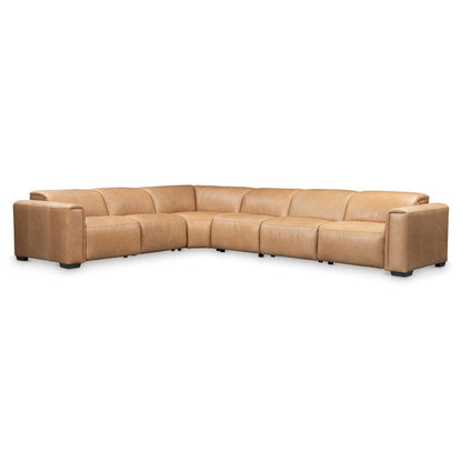 Bernhardt - Billings Leather Power Motion Sectional in Tan - K2248 view 1