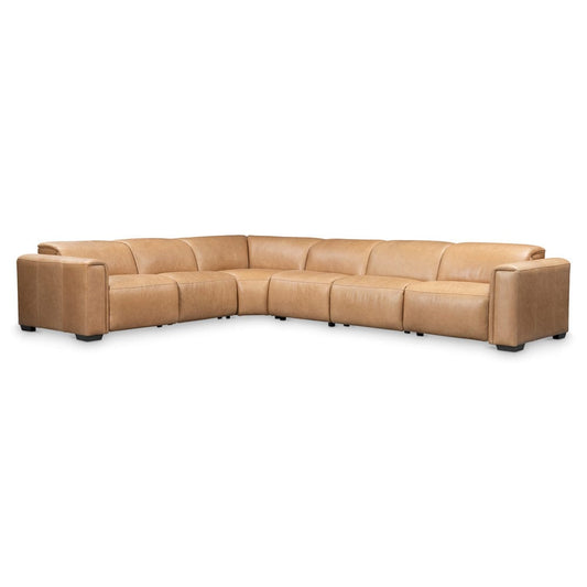 Bernhardt - Billings Leather Power Motion Sectional in Tan - K2248 view 1