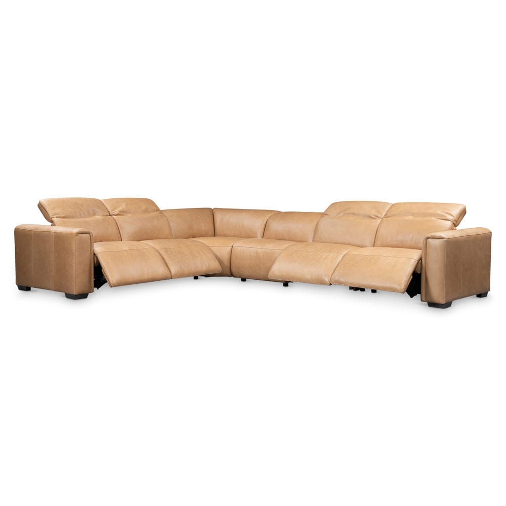 Bernhardt - Billings Leather Power Motion Sectional in Tan - K2248 view 2