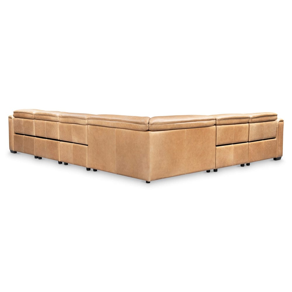 Bernhardt - Billings Leather Power Motion Sectional in Tan - K2248 view 4