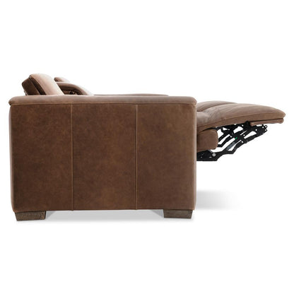 Bernhardt - Billings Leather Power Motion Sofa in Brown - 527RLO veiw 5