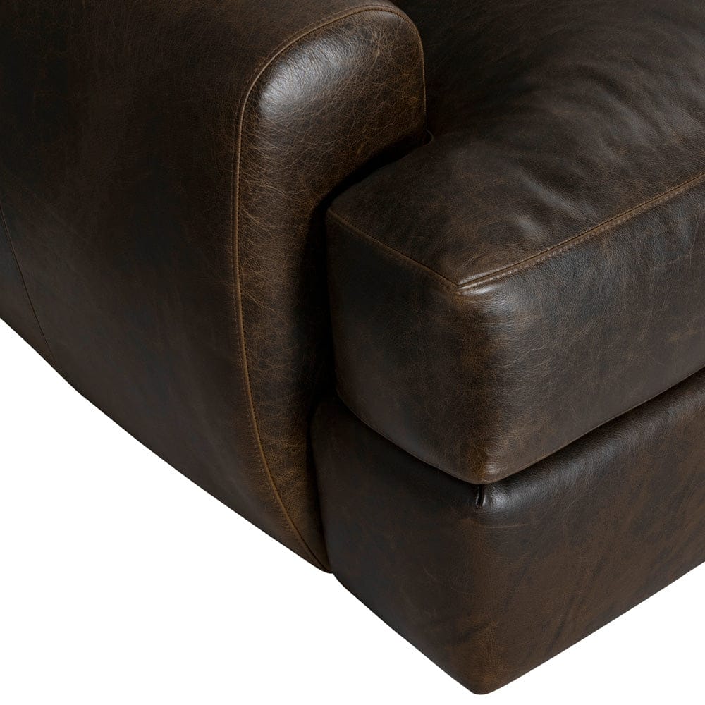 Bernhardt - Cameron Leather Sofa in Brown - 1907LO view 5