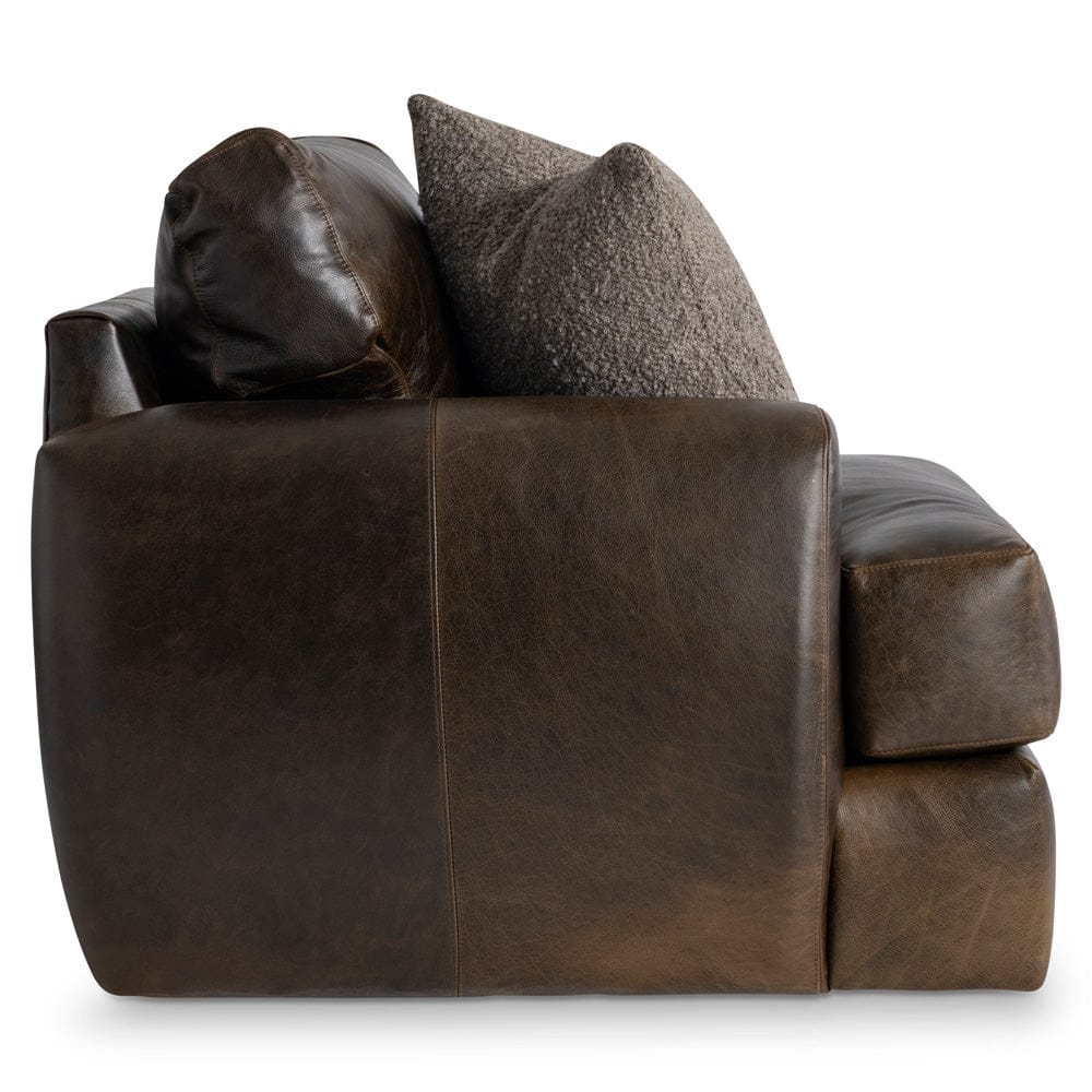 Bernhardt - Cameron Leather Swivel Chair in Brown - 1902SLO view 3