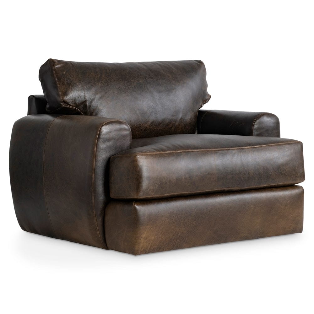 Bernhardt - Cameron Leather Swivel Chair in Brown - 1902SLO view 6