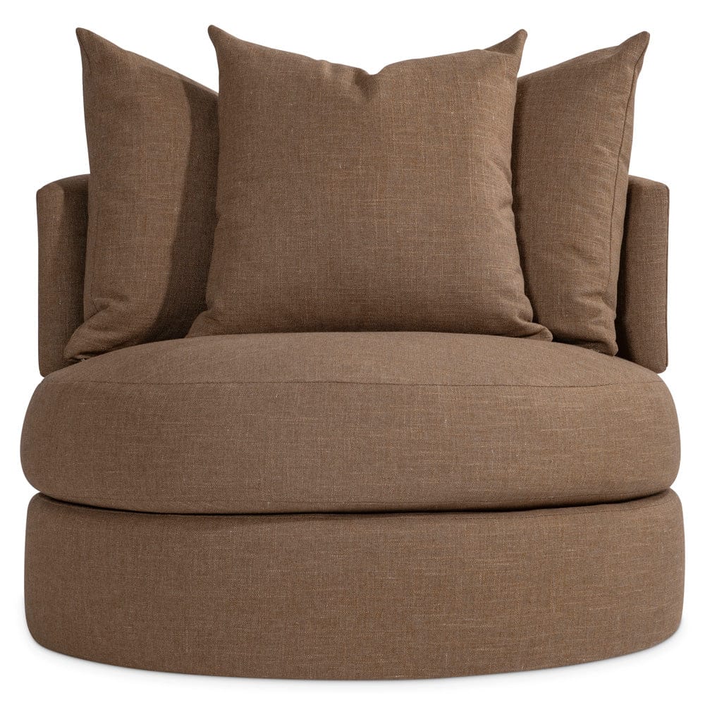 Bernhardt - Colby Fabric Swivel Chair in Brown - P3113SA view 2