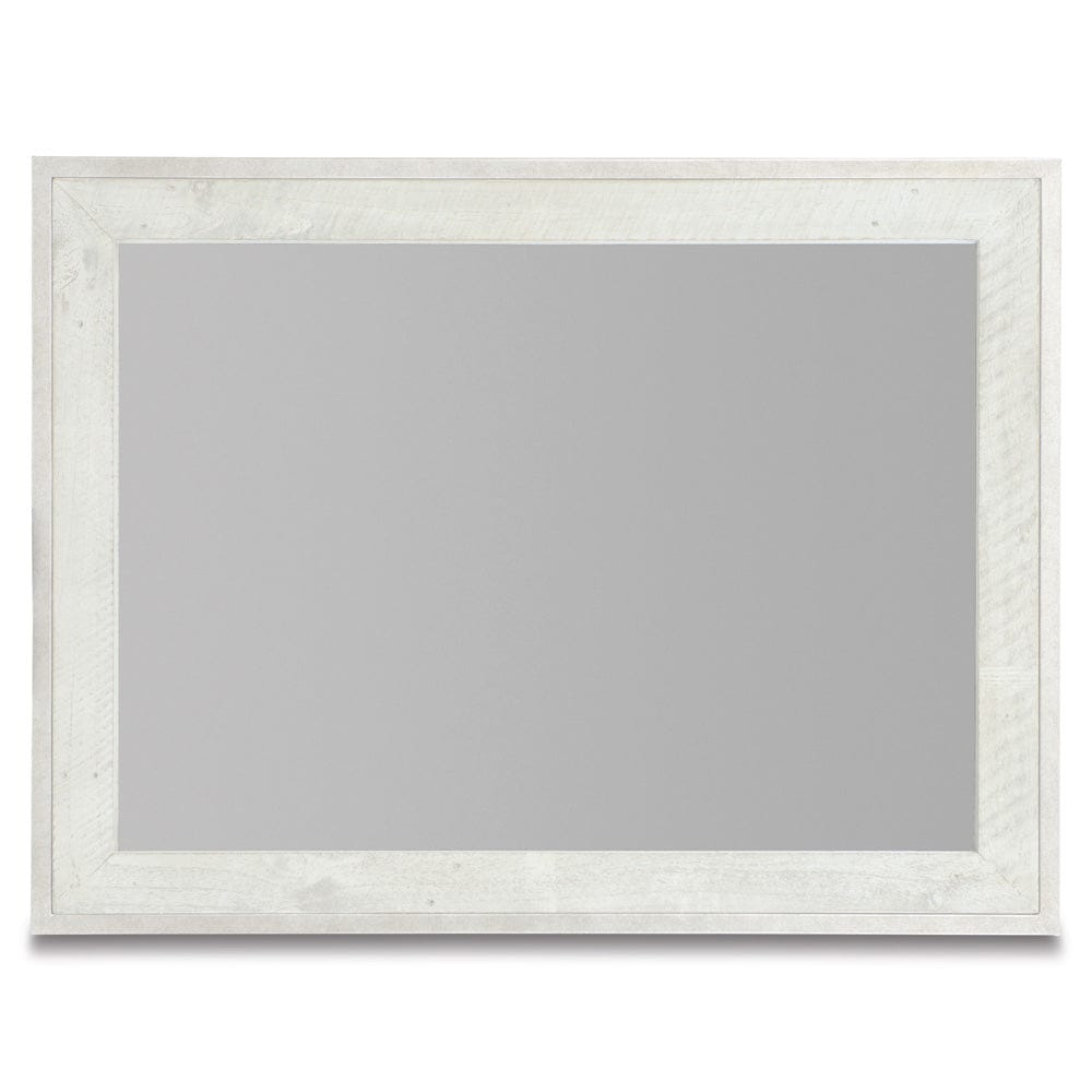 Bernhardt - Denys Mirror in Brushed White - Brushed White / Glazed Silver - 398331W view 1