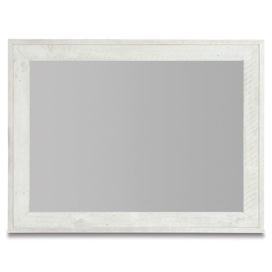 Bernhardt - Denys Mirror in Brushed White - Brushed White / Glazed Silver - 398331W view 1