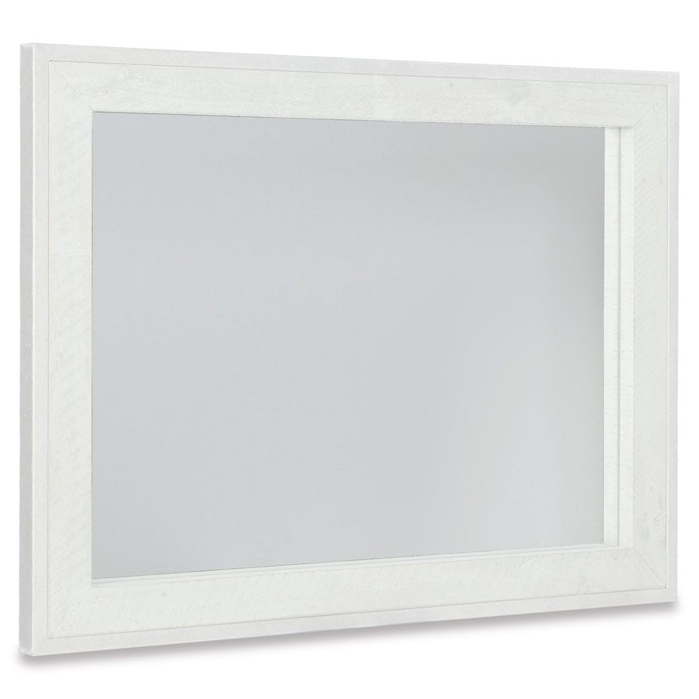 Bernhardt - Denys Mirror in Brushed White - Brushed White / Glazed Silver - 398331W view 2