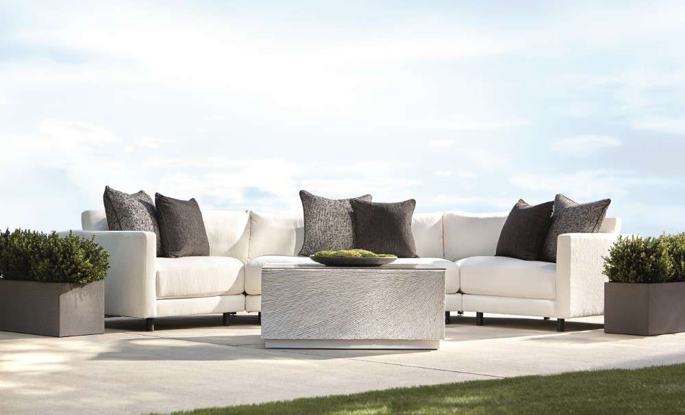 Bernhardt -  Exteriors Tenerife Square Coco Twig Cocktail Table - K1400 veiw 6
