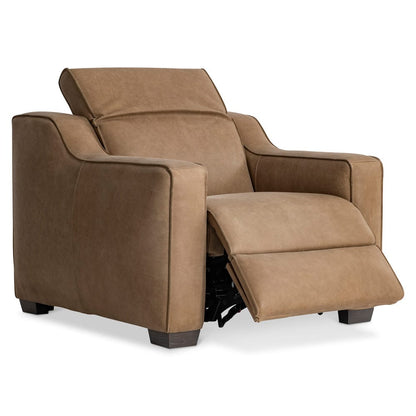 Bernhardt - Flynn Leather Power Motion Chair in Beige - 752RLO view 2
