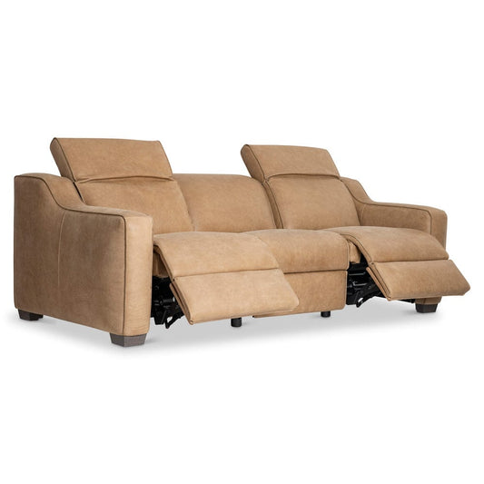Bernhardt - Flynn Leather Power Motion Sofa in Beige - 757RLO view 2