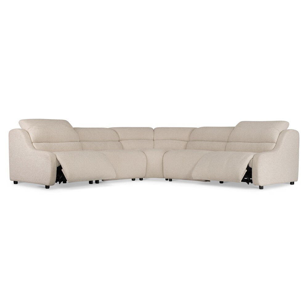Bernhardt - Gio 5 Piece Fabric Power Motion Sectional in Cream - K2181 veiw 2
