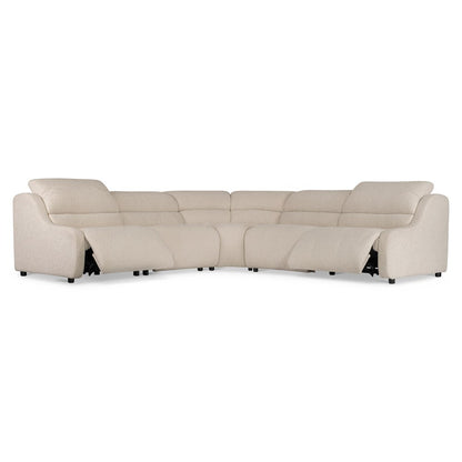 Bernhardt - Gio 5 Piece Fabric Power Motion Sectional in Cream - K2181 veiw 2