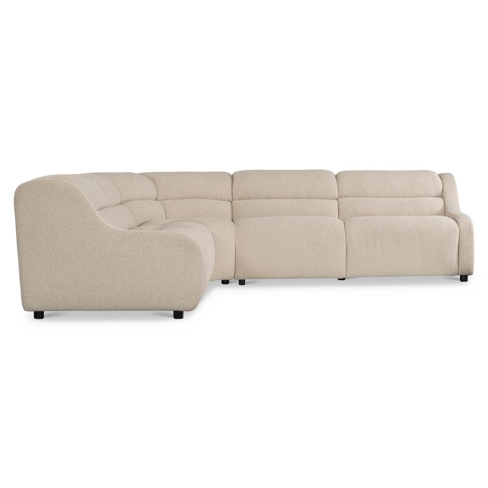 Bernhardt - Gio 5 Piece Fabric Power Motion Sectional in Cream - K2181 veiw 3
