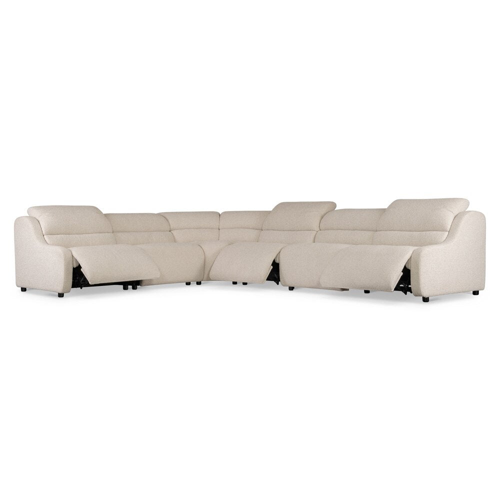 Bernhardt - Gio 6 Piece Fabric Power Motion Sectional in Cream - K2182 veiw 2