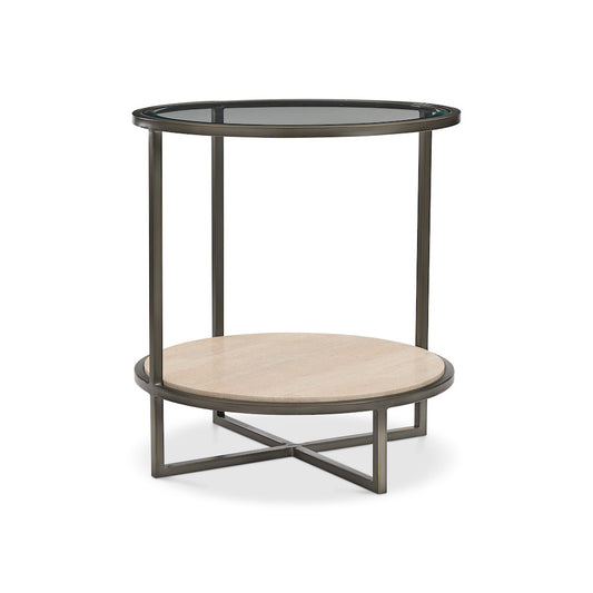 Bernhardt - Harlow Metal Round Chairside Table - 514122 view 1