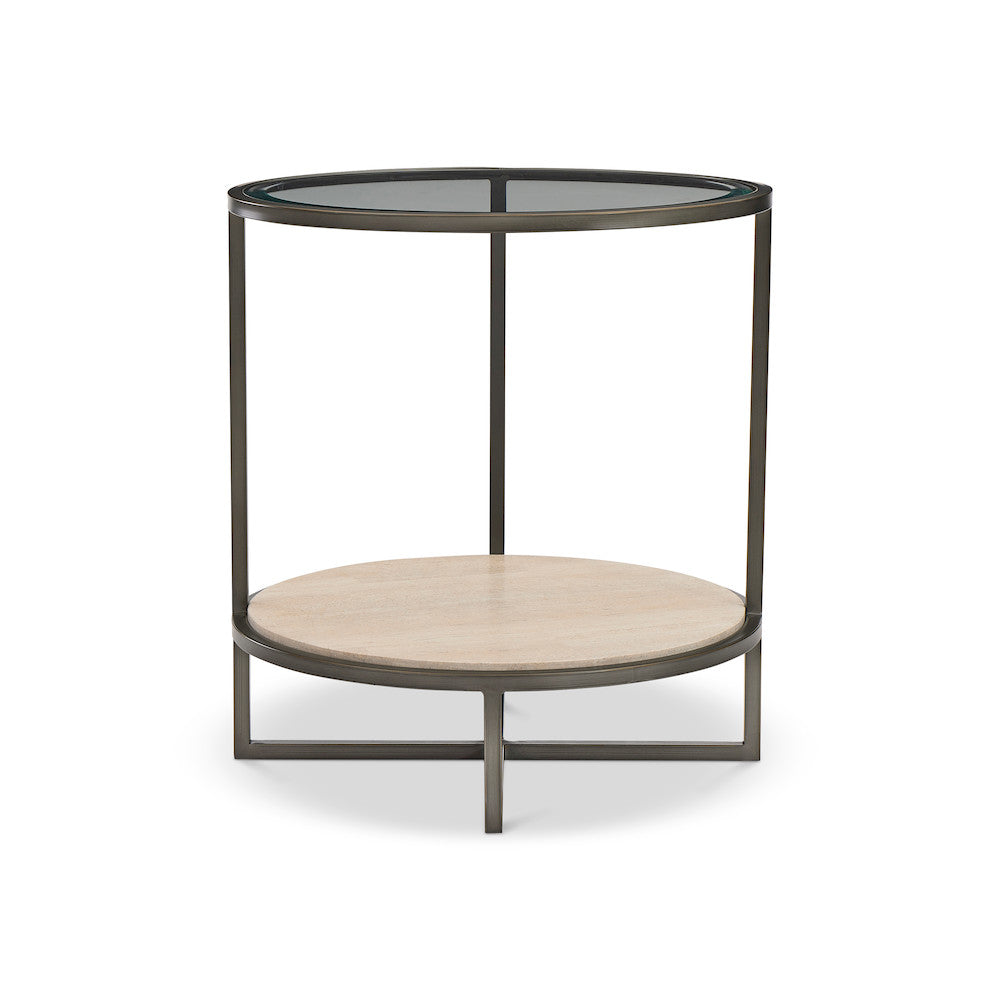 Bernhardt - Harlow Metal Round Chairside Table - 514122 view 3