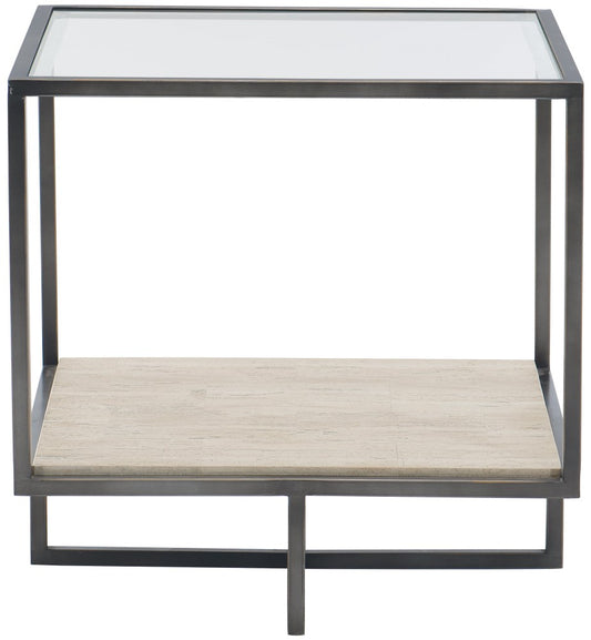 Bernhardt - Harlow Metal Square End Table - 514121 veiw 1
