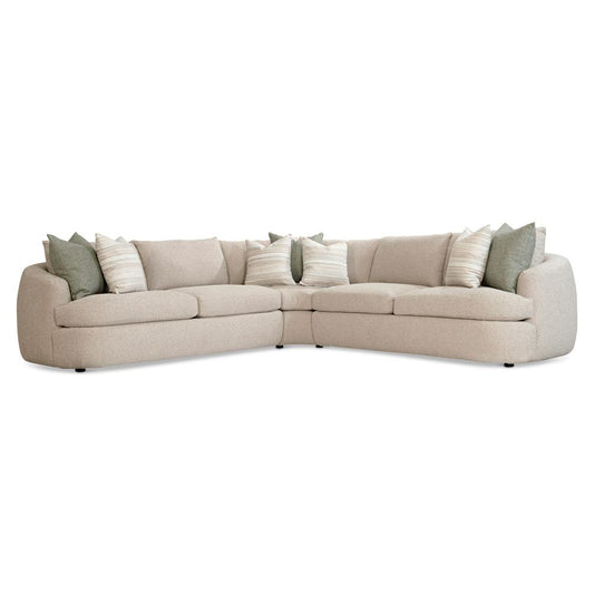 Bernhardt - Jules 3 Piece Fabric Sectional in Beige - K2082 veiw 1