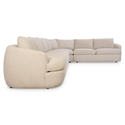 Bernhardt - Jules 5 Piece Fabric Sectional in Beige - K2084 veiw 5