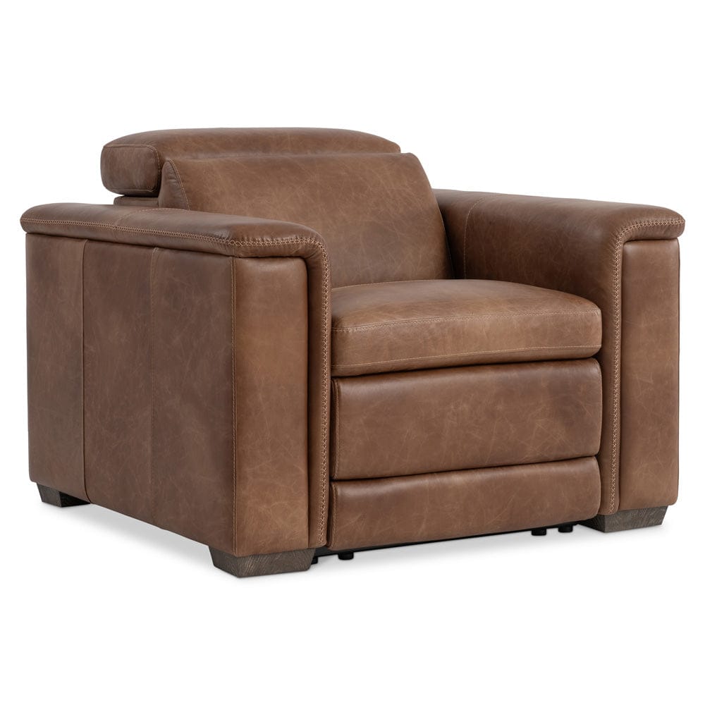 Bernhardt - Lioni Leather Power Motion Chair in Brown - 9562RHO view 1