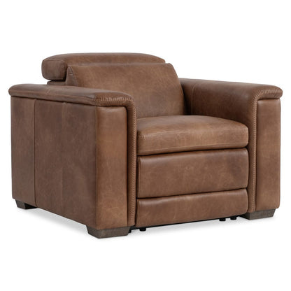 Bernhardt - Lioni Leather Power Motion Chair in Brown - 9562RHO view 1