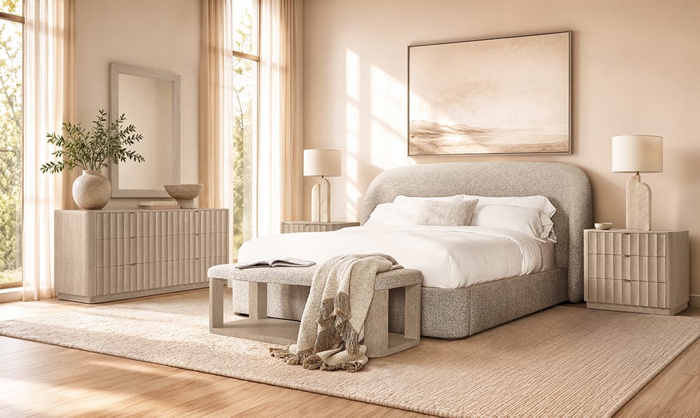 Bernhardt - Loggia Shelter King Bed in Beige - K2212 view 7
