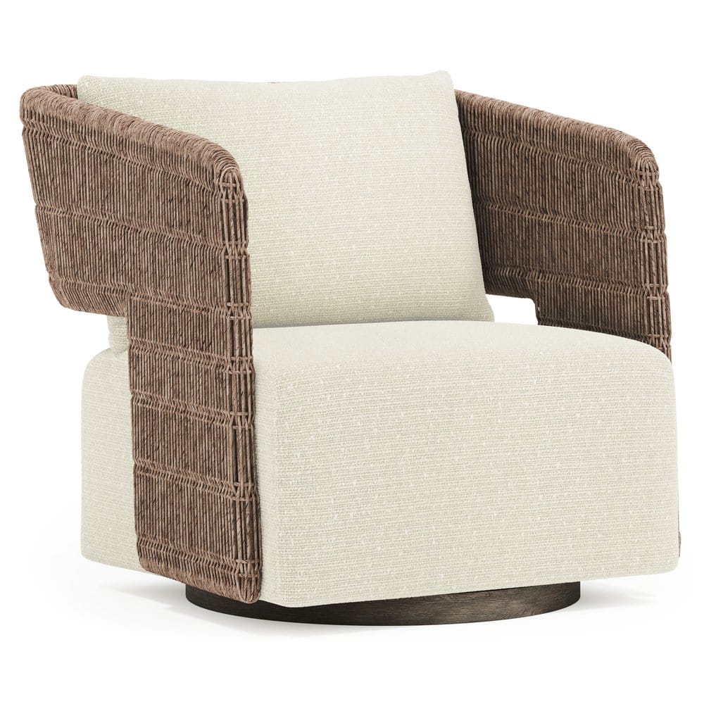 Bernhardt - Maldives Outdoor Swivel Chair, Cream - O2352SD view 1