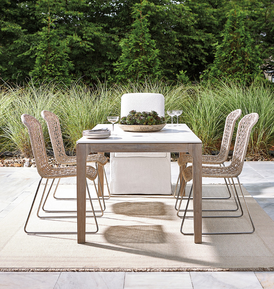 Bernhardt - Marbella Outdoor Dining Table in Matte Shell / Sun-Washed - K2202 view 7