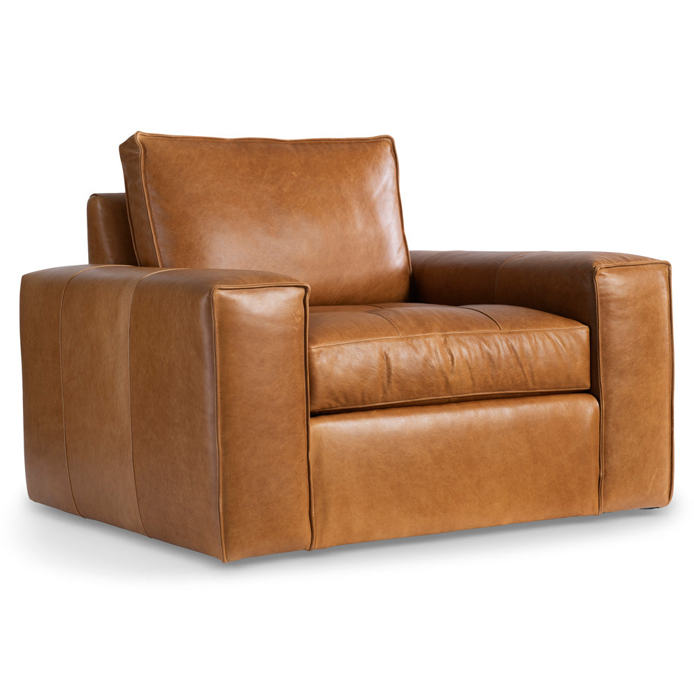 Bernhardt - Nest Leather Swivel Chair in Tan - 332SLO view 1