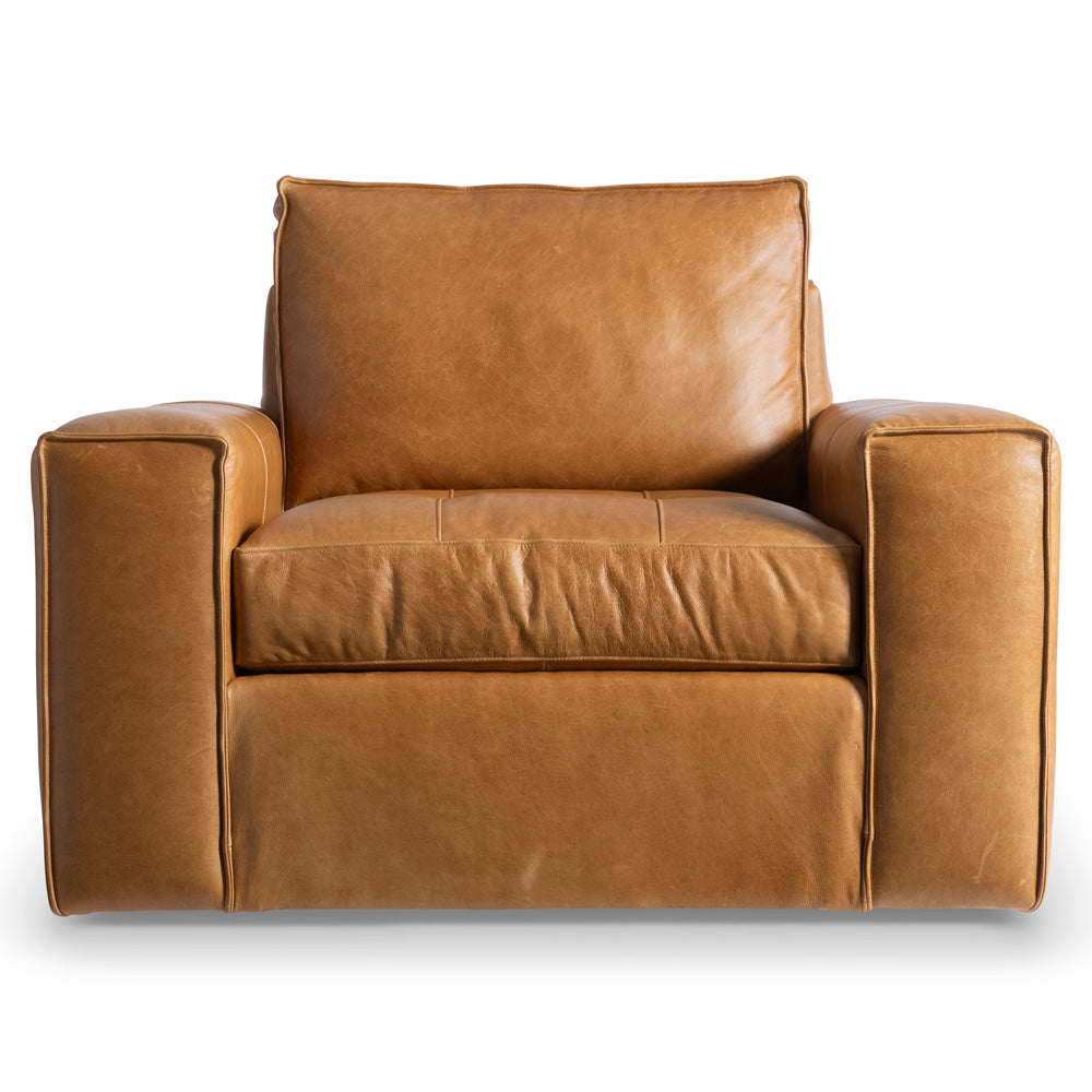 Bernhardt - Nest Leather Swivel Chair in Tan - 332SLO view 2
